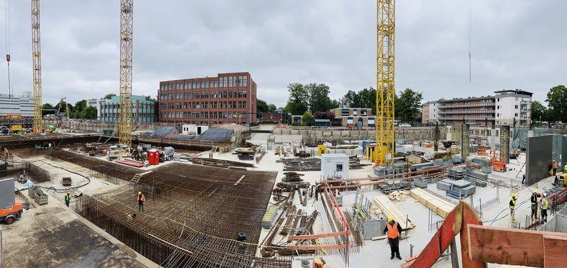 Panorama-Aufnahme der Baustelle am Klinikum Oldenburg. Foto: Stadt Oldenburg