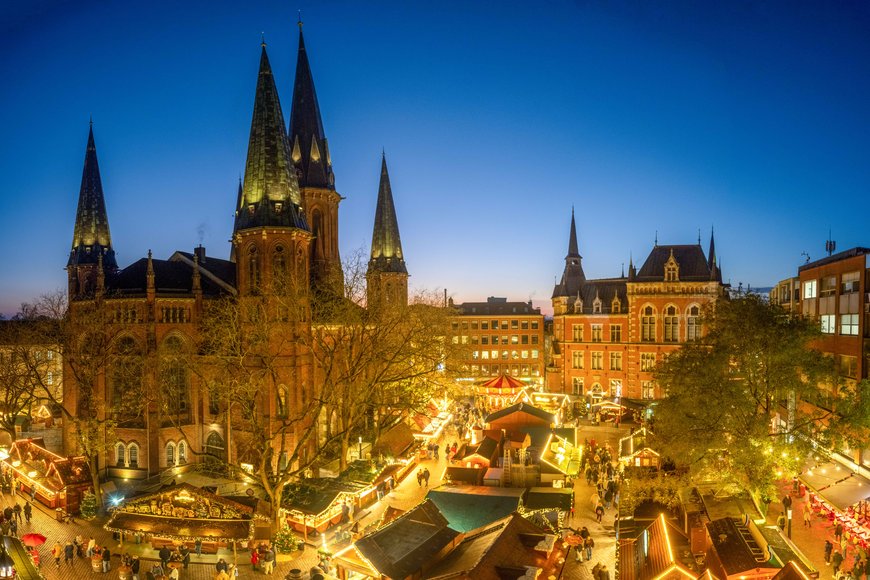 Blick von oben über den Lamberti-Markt 2025. Foto: Sascha Stüber