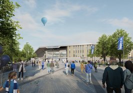 Ein breiter Boulevard führt die Besucherinnen und Besucher von der Maastrichter Straße aus zum Eingang Nord-West. Quelle: Stadion Oldenburg GmbH & Co. KG