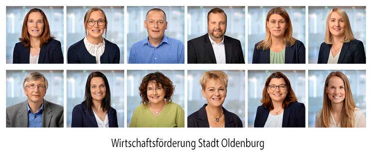 Die Mitarbeiterinnen und Mitarbeiter des Fachdienstes Liegenschaften bei der Wirtschaftsförderung Stadt Oldenburg. Foto: Foto- und Bilderwerk