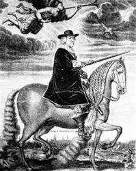 Reiterbildnis des Grafen Anton Günther von Oldenburg auf seinem Lieblingspferd Kranich mit Ansicht der Stadt Oldenburg, Kupferstich um 1663/65, aus: Winkelmann 1671, Seite 512/513. Quelle: Stadtmuseum Reiterbildnis des Grafen Anton Günther von Oldenburg auf seinem Lieblingspferd Kranich mit Ansicht der Stadt Oldenburg, Kupferstich um 1663/65, aus: Winkelmann 1671, Seite 512/513. Quelle: Stadtmuseum
