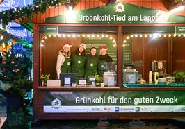 Blick auf die Gröönkohl-Tied-Bude. Foto: OTM/Henricus Lüschen