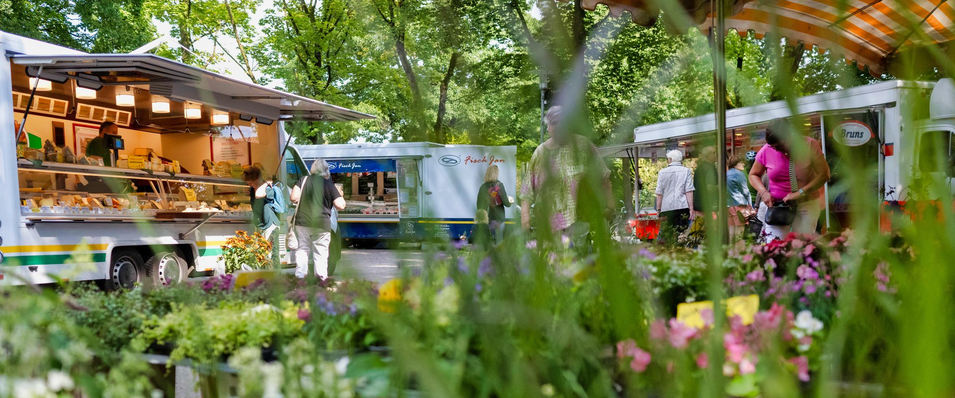 Blick über den Wochenmarkt Bloherfelde. Foto: Sascha Stüber