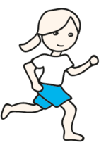 Laufendes Kind. Grafik: Stadt Oldenburg Zu sehen ist ein laufendes Kind. Grafik: Stadt Oldenburg