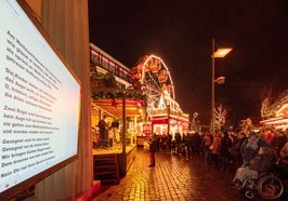 Ein Foto vom Lamberti-Singen auf dem Lamberti-Markt 2024. Foto: Sascha Stüber
