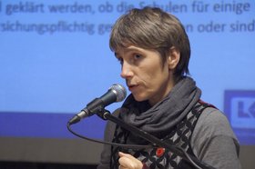 Anja Krüger von der LKJ bei ihrem Vortrag.Carsten Lienemann.