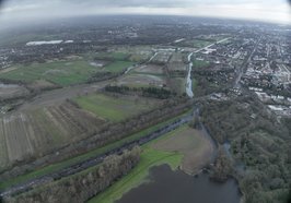 Drohne Hochwasserfläche Südoldenburg. Foto: Stadt Oldenburg