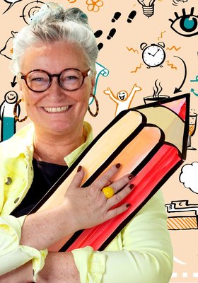 Illustratorin Dagmar Gosejacob. Foto und Grafik: Dagmar Gosejacob