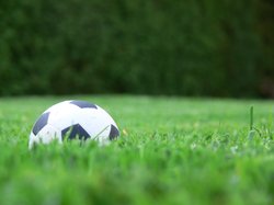 Fußball im Gras. Foto: Simmel/Photocase