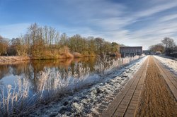 Wintermorgen an der Hunte bei Oldenburg. Foto: Hans-Jürgen Zietz 
