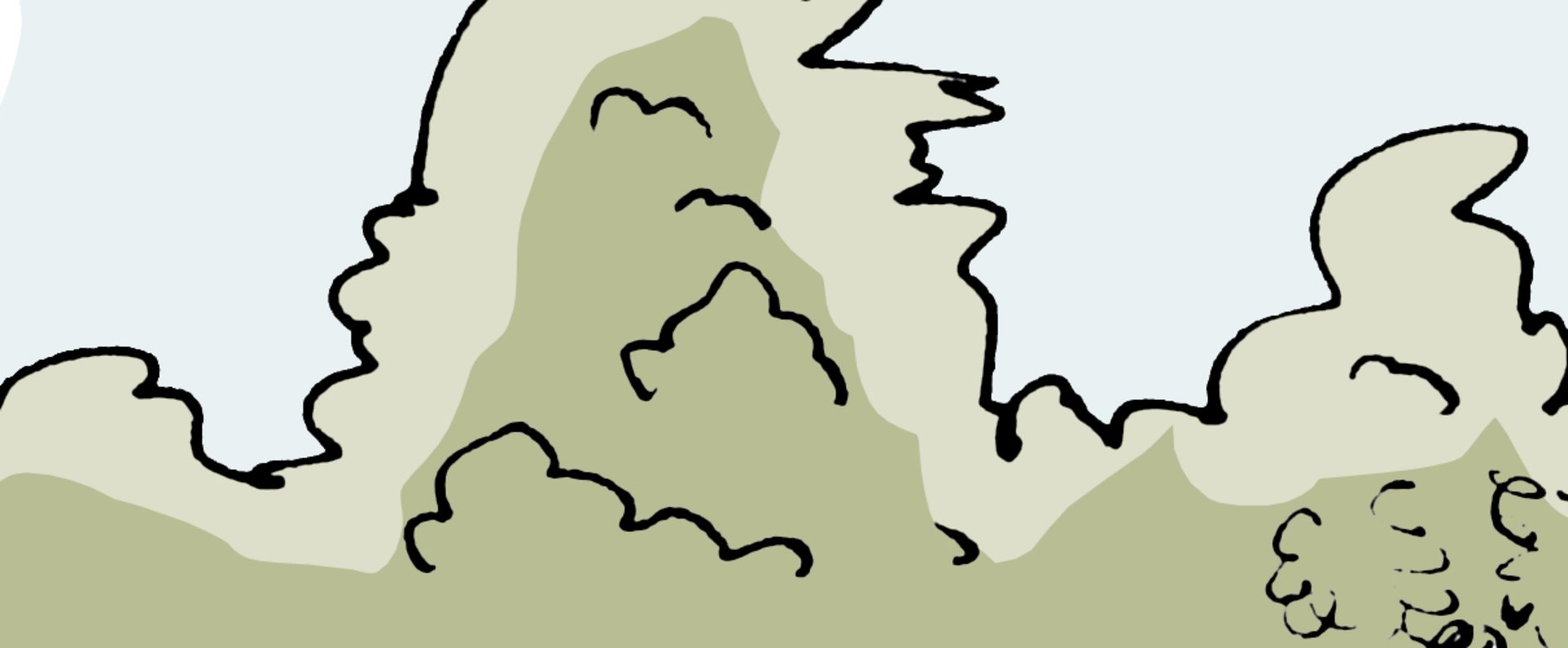 Eine Frau will ihren grillenden Mann mit Sonnencreme einschmieren. Illustration: Hannes Mercker