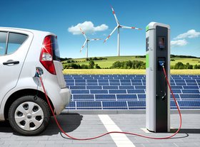 E-Car mit Solartankstelle und Windkraft. Foto: fotolia.com/Petair