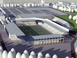 Entwurf eines neuen Stadions an der Weser-Ems-Halle. Foto: AS+P – Albert Speer und Partner GmbH