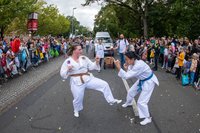 Kampfsport-Vorführung beim Kramermarktsumzug. Foto: Sascha Stüber