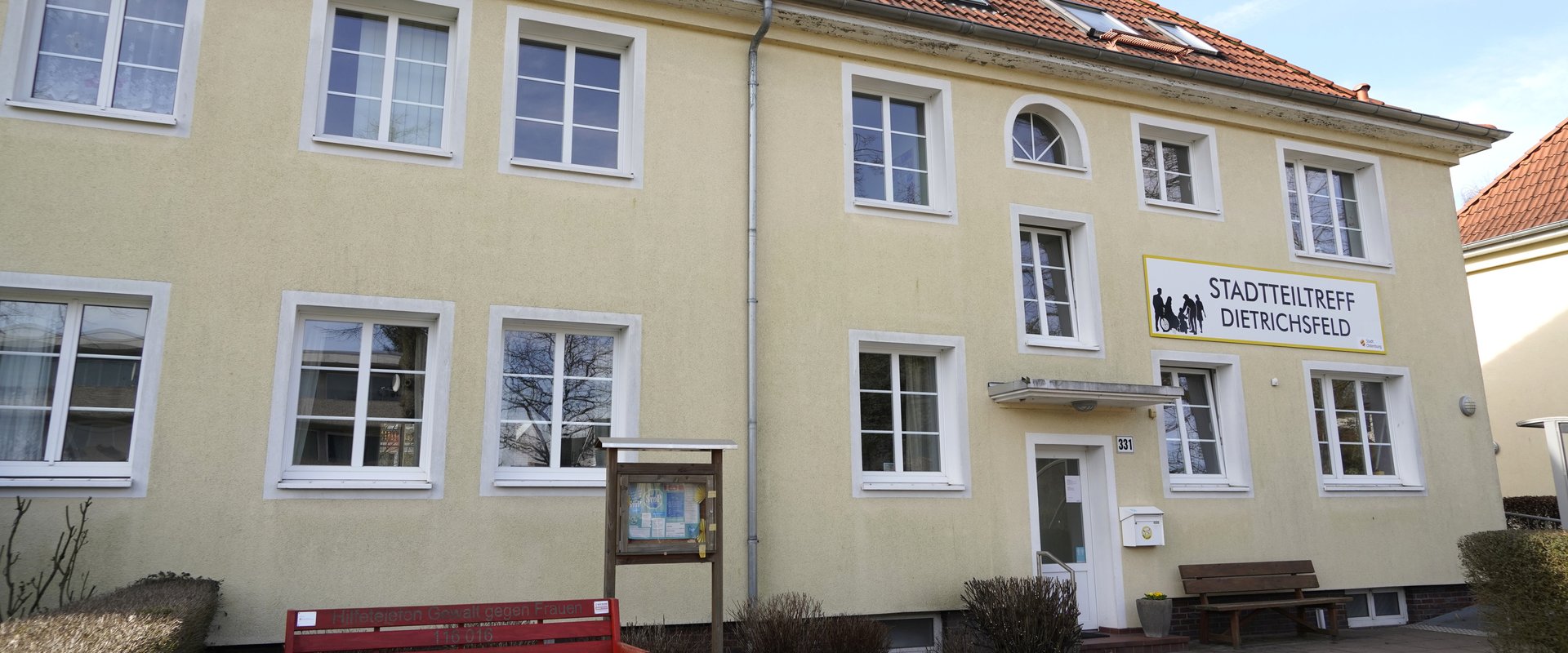 Gebäude des Stadtteiltreffs Dietrichsfeld. Foto: Carsten Lienemann 