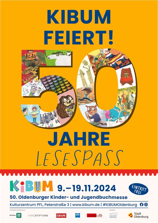Die 50. Kinder- und Jugendbuchmesse läuft vom 9. bis 19. November mit einem großen Jubiläumsprogramm. Bild: KIBUM Bild: KIBUM