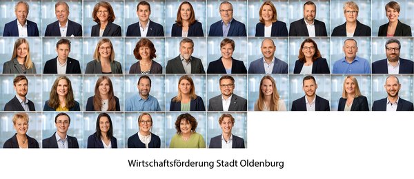 Das Team der Wirtschaftsförderung Stadt Oldenburg. Fotos: Foto und Bilderwerk/Collage: Stadt Oldenburg Das Team der Wirtschaftsförderung Stadt Oldenburg. Fotos: Foto und Bilderwerk/Collage: Stadt Oldenburg