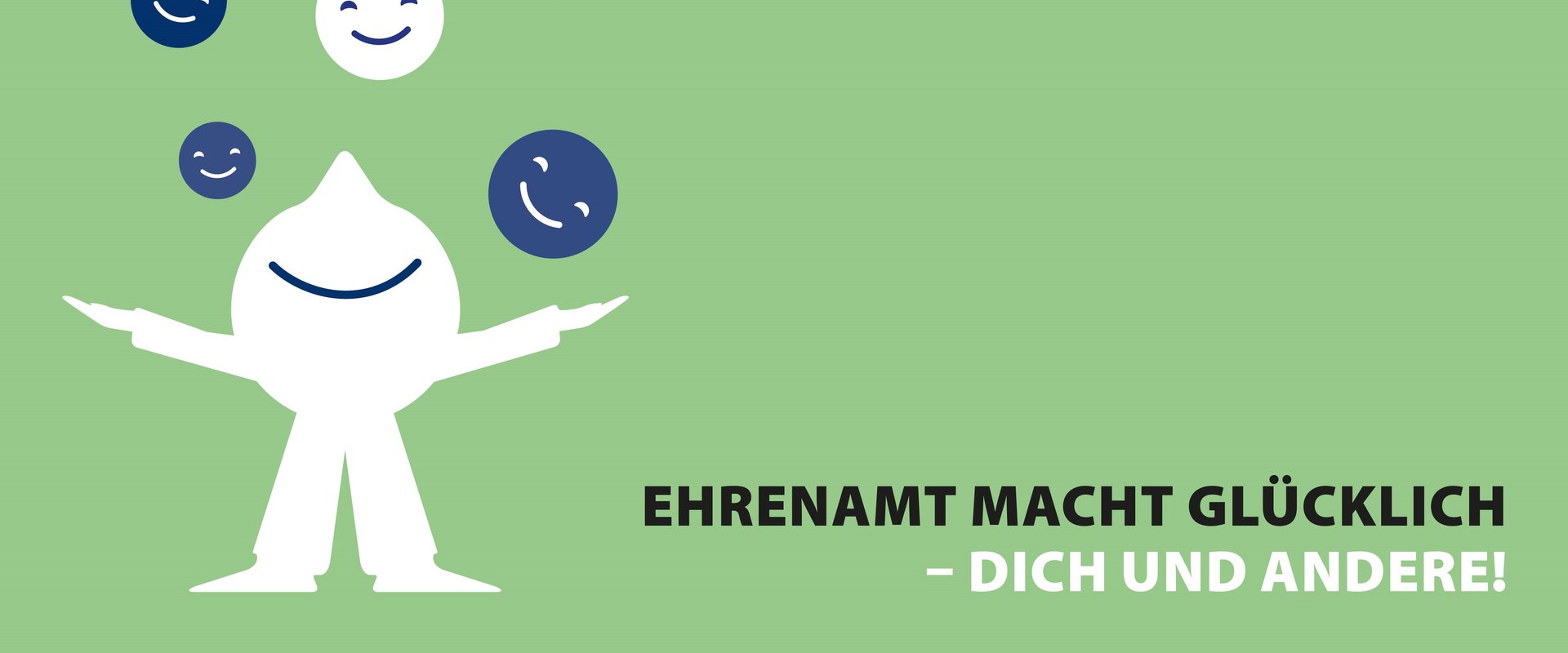 Ehrenamt macht glücklich - dich und andere! Grafik: Gerlinde Domininghaus