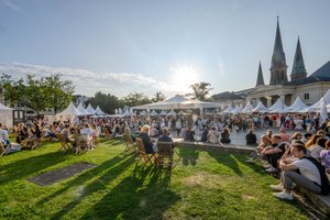 Blick auf die Veranstaltung Kochen am Schloss. Foto: Sascha Stüber