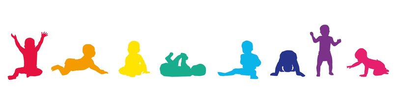 Bunte Babys als Silhouetten. Foto: santypan und lil_22/AdobeStock Bunte Babys als Silhouetten. Foto: santypan und lil_22/AdobeStock