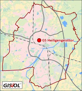 Lage der Grundschule Heiligengeisttor. Klick führt zur Karte. Quelle: GIS4OL
