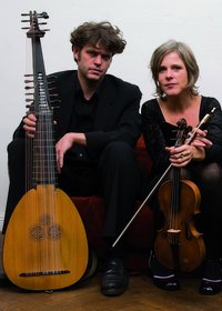 Porträt Veronika Skuplik, Barockvioline und Andreas Arend, Laute, Foto: Lutz Bertram