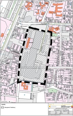 Bereich der Teilaufhebung des Sanierungsgebietes Kreyenbrück Kreyenbrück-Nord. Grafik: Stadt Oldenburg