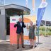 Vorschau: Daniel Jircik, Geschäftsführer der GSG OLDENBURG Bau- und Wohngesellschaft mbH, und Jessica Leffers, Geschäftsführerin Blauschimmel Atelier e.V., freuen sich auf viele Kilometer für das Erreichen des vierten Etappenziels. Foto: GSG OLDENBURG