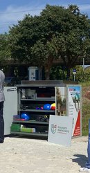 Geöffnete Sportbox auf der Freizeitfläche. Foto: Stadt Oldenburg