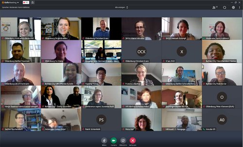 Global vernetzt: Erneuerbare Energien waren Thema beim dritten Workshop der Städtepartnerschaftskonferenz „UN!TE 2020 digitally“. Foto: Stadt Oldenburg