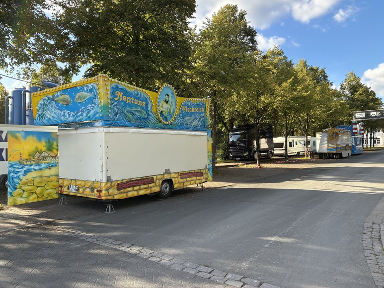 „Neptuns Fischreich“ beim Aufbau am 22. September 2026. Foto: Stadt Oldenburg