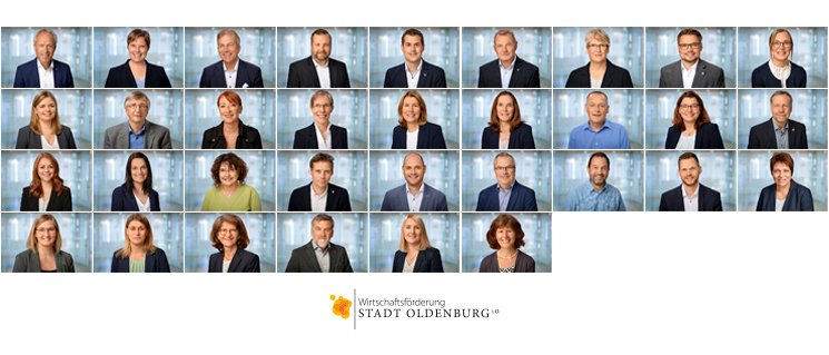 Die Mitarbeiterinnen und Mitarbeiter der Wirtschaftsförderung Stadt Oldenburg. Foto: Foto- und Bilderwerk