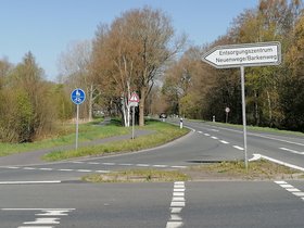 Einfahrt von der Holler Landstraße zum Wertstoffhof. Foto: Stadt Oldenburg