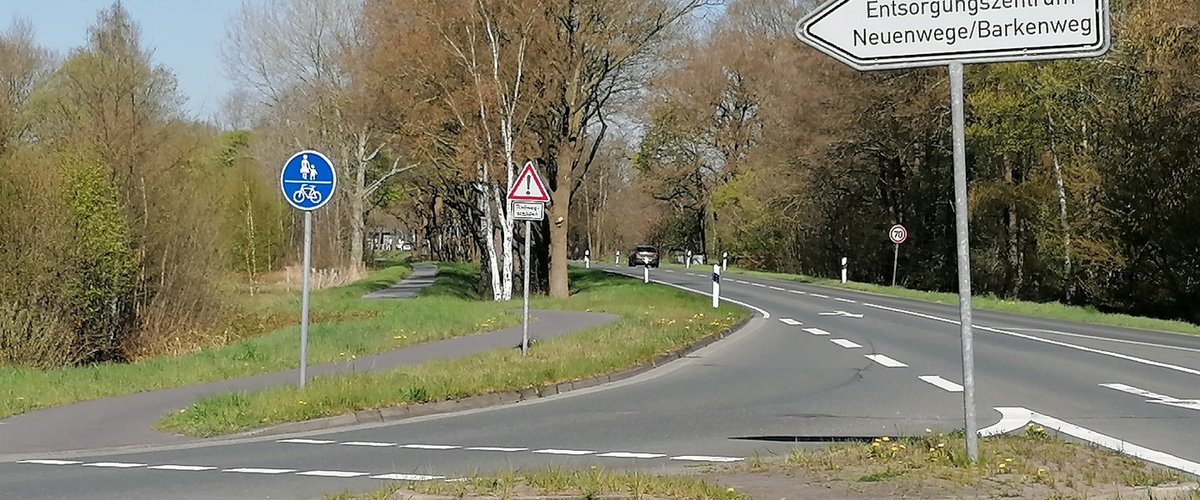 Einfahrt von der Holler Landstraße zum Wertstoffhof. Foto: Stadt Oldenburg