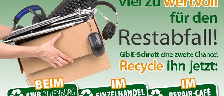 Plakat Elektroschrott. Foto: Stadt Oldenburg