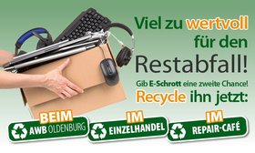 Plakat Elektroschrott. Foto: Stadt Oldenburg