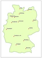 Deutschlandkarte. Karte: Stadt Oldenburg