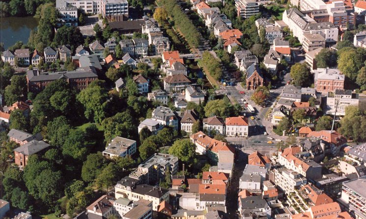 Luftbild von Oldenburg in Richtung Ofener Straße. Foto: Stadt Oldenburg