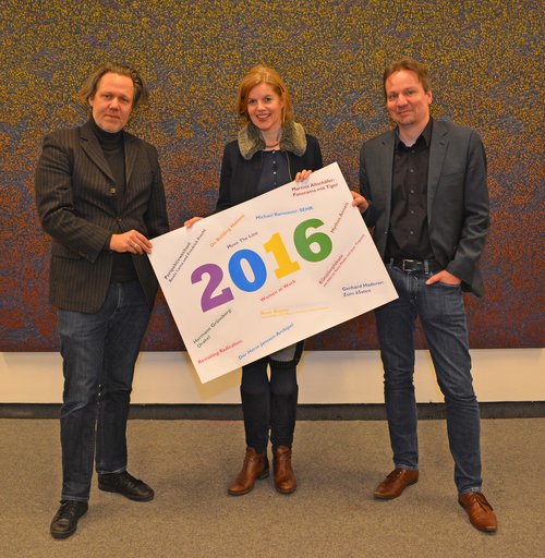 Ein Foto der drei Museumsleiter (von links: Marcel Schwierin, Dr. Jutta Moster-Hoos und Dr. Andreas von Seggern. Ein Foto der drei Museumsleiter (von links: Marcel Schwierin, Dr. Jutta Moster-Hoos und Dr. Andreas von Seggern.