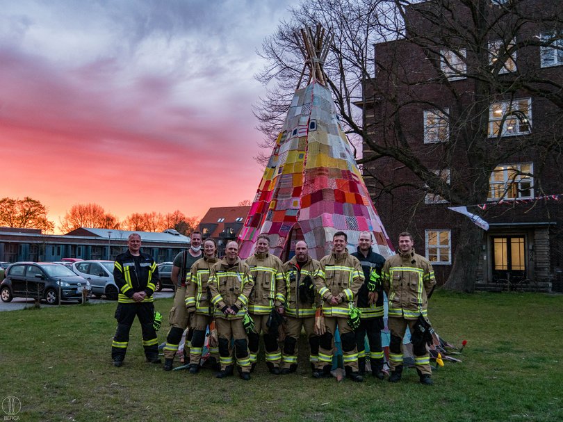 Der Rettungstrupp der Osternburger Feuerwehr. Foto: David Bernhardt 