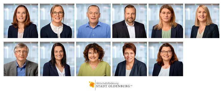 Die Mitarbeiterinnen und Mitarbeiter des Fachdienstes Liegenschaften der Wirtschaftsförderung Stadt Oldenburg. Foto: Foto- und Bilderwerk