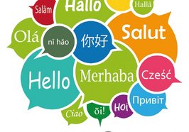Sprechblasen mit dem Wort Hallo in verschiedenen Sprachen sowie Silouetten. Foto: Primalux/Fotolia.com
