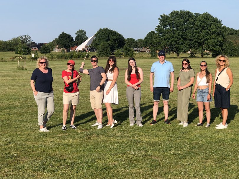 Jobpatinnen und Jobpaten beim Swinggolf. Foto: privat