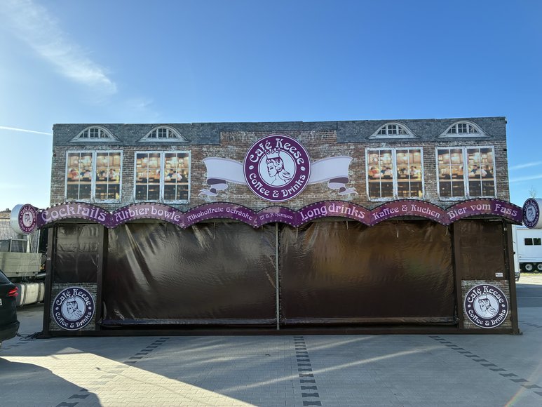 Das „Café Keese“ beim Aufbau am 25. September 2026. Foto: Stadt Oldenburg