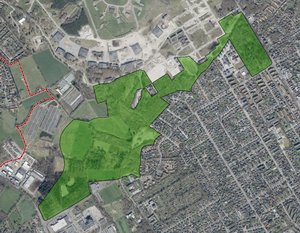Karte zum geplanten Schutzgebiet Heidbrook. Grafik: Stadt Oldenburg