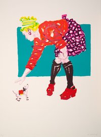 Cornelius Völker, Große Dame, Farblithografie, 2005