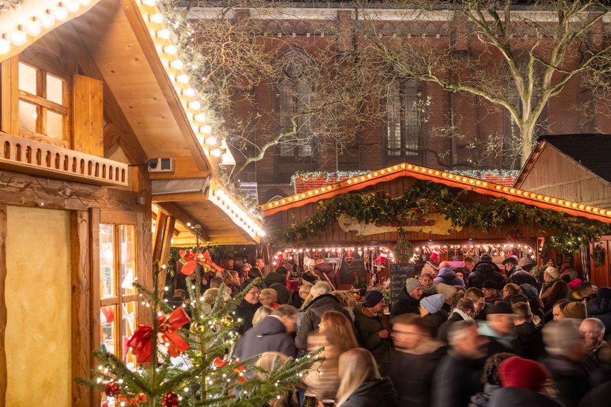 Sascha Stüber Blick über den Rathausmarkt beim Lamberti-Markt 2025. Foto: Sascha Stüber