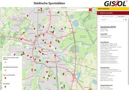 Screenshot Web-Applikation Sportstätten. Foto: Stadt Oldenburg