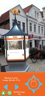 Virtuelle Litfaßsäule in der Langen Strasse. Foto: Stadt Oldenburg