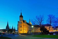 Blaue Stunde ‑ Abendstimmungen in der Oldenburger City. Das Schloss. Foto: Hans-Jürgen Zietz
